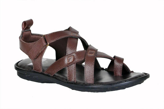 TLP Genuine Leather Sandals for Men Dual Colour – Black and Brown TLP International
