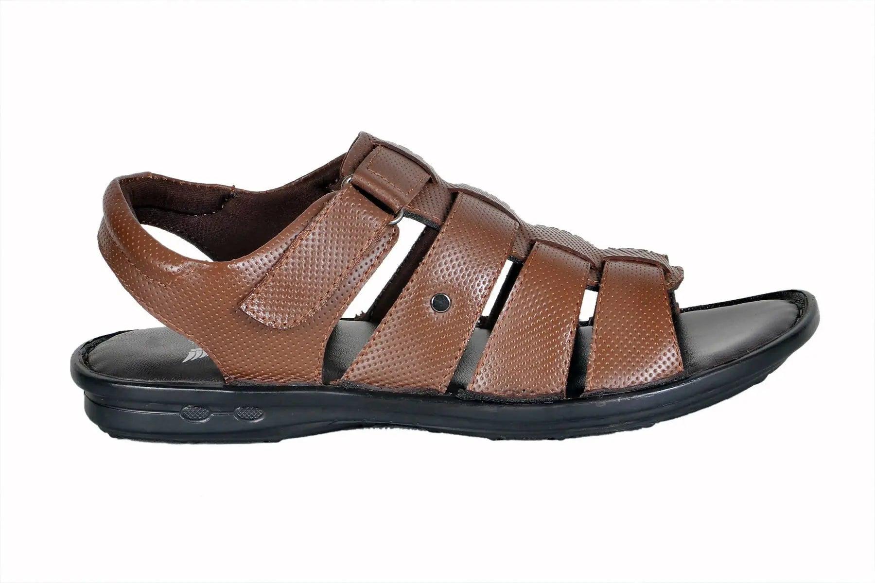 TLP Genuine Leather Sandals for Men Dual Colour – Black and Brown TLP International