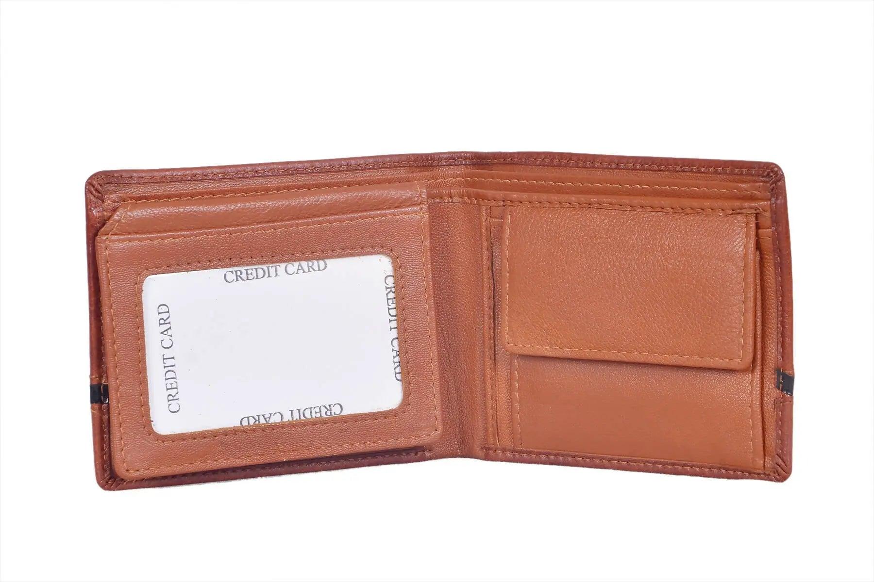 TLP Genuine Leather Wallet Colour – Brown with design of other colour TLP International