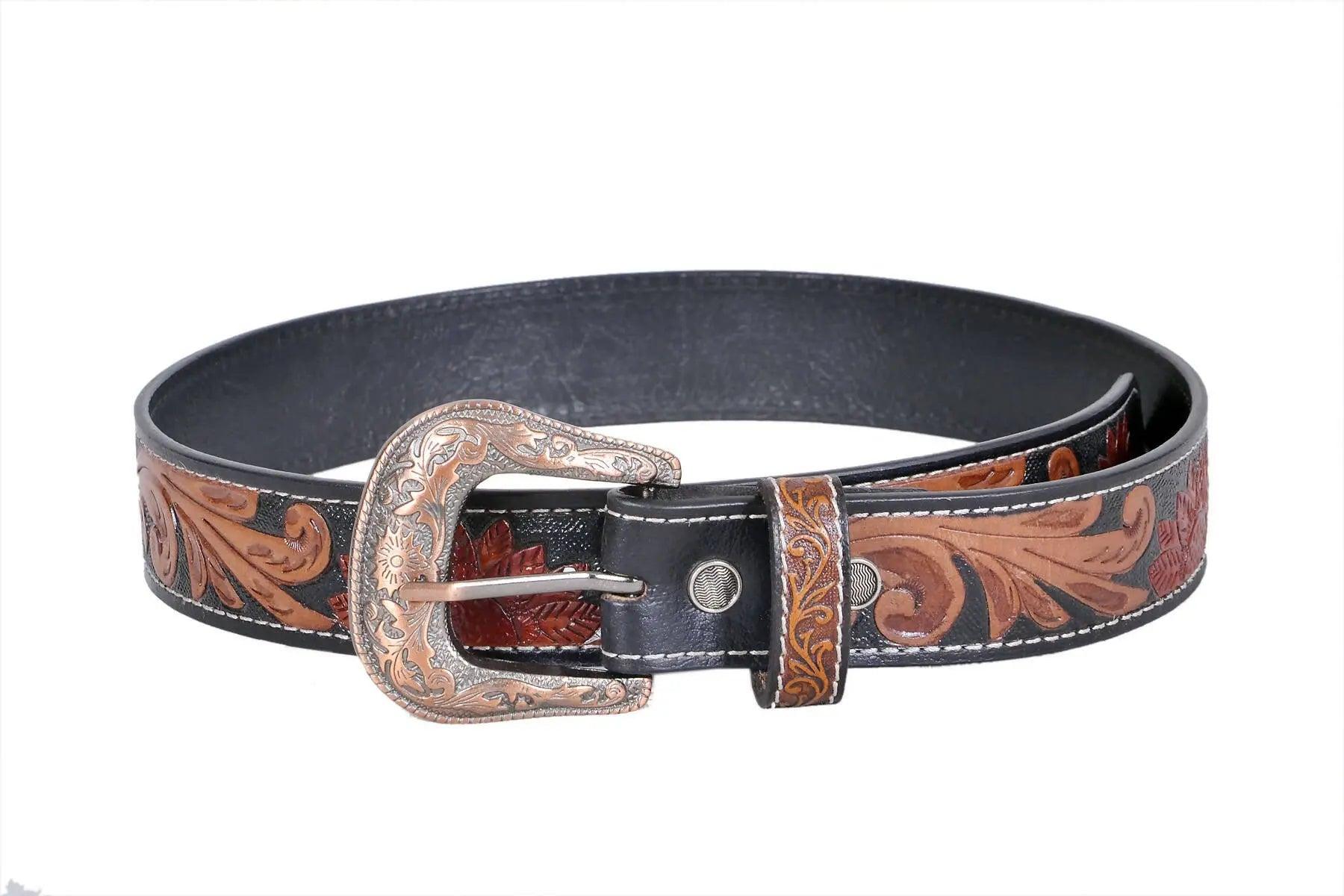 TLP MAHARAJA Genuine Leather Belt for Men (Colour-Black/Brown)(BELT-10032) TLP International