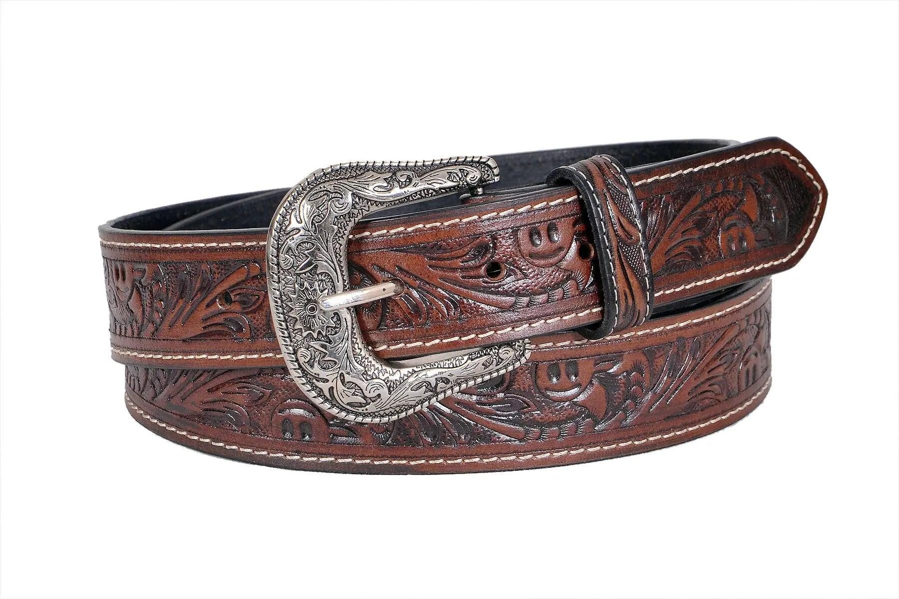 TLP Maharaja Golden Buckle GENUINE Leather Belt for Men (Colour-Brown)(BELT-10027) TLP International