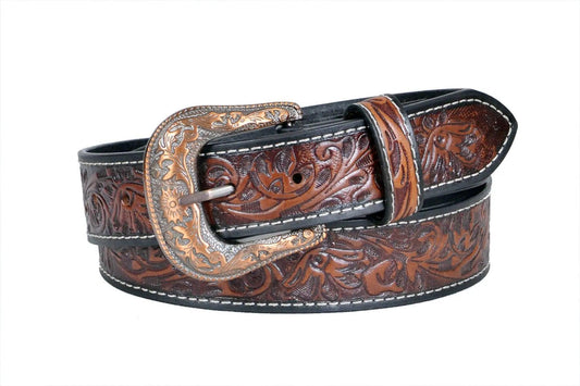 TLP Maharaja Golden Buckle GENUINE Leather Belt for Men (Colour-Brown)(BELT-10029) TLP International