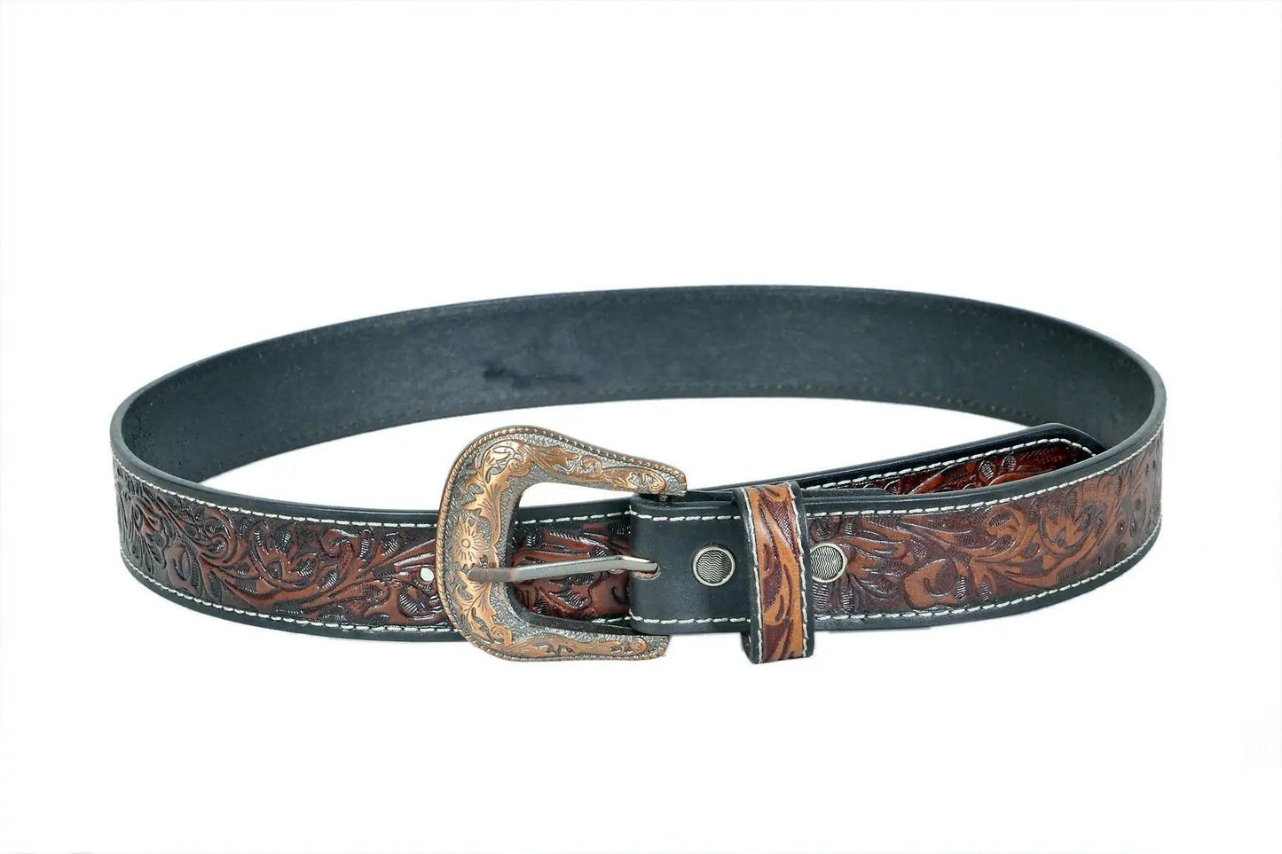 TLP Maharaja Golden Buckle GENUINE Leather Belt for Men (Colour-Brown)(BELT-10029) TLP International
