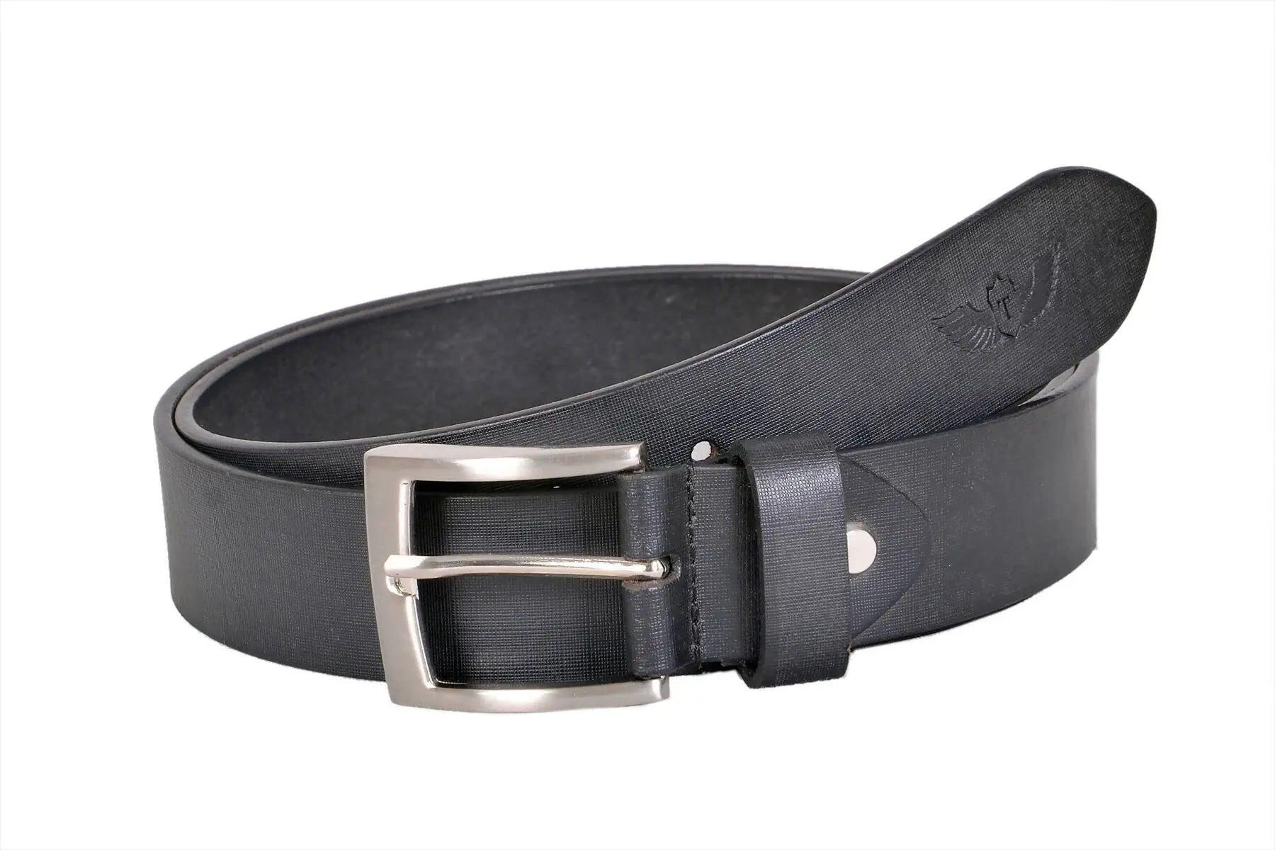 TLP Men's Genuine Leather Formal Belts(Colour-Black)(BELT-10001) TLP International