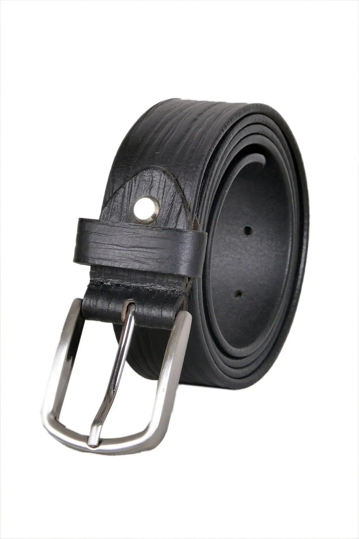TLP Men's GENUINE Leather Formal Belts(Colour-Black)(BELT-10002) TLP International