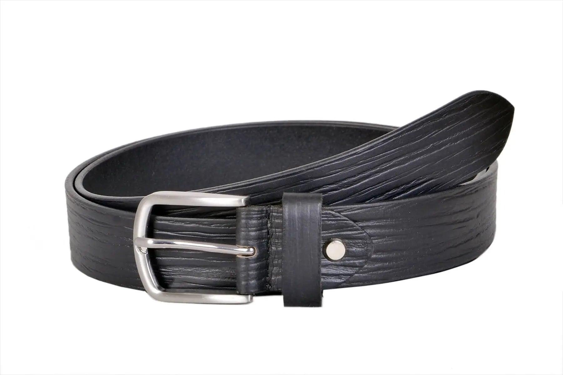 TLP Men's GENUINE Leather Formal Belts(Colour-Black)(BELT-10002) TLP International