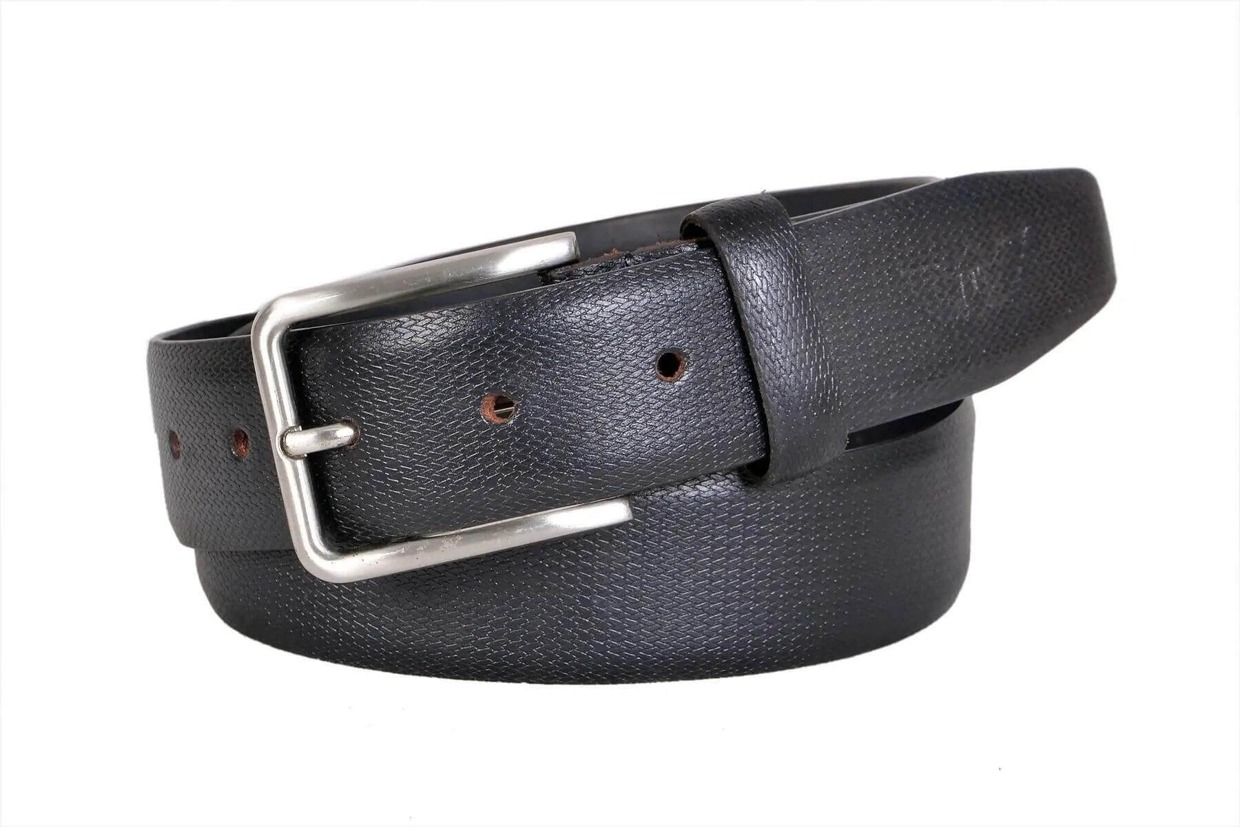 TLP Men's GENUINE Leather Formal Belts(Colour-Black)(BELT-10003) TLP International