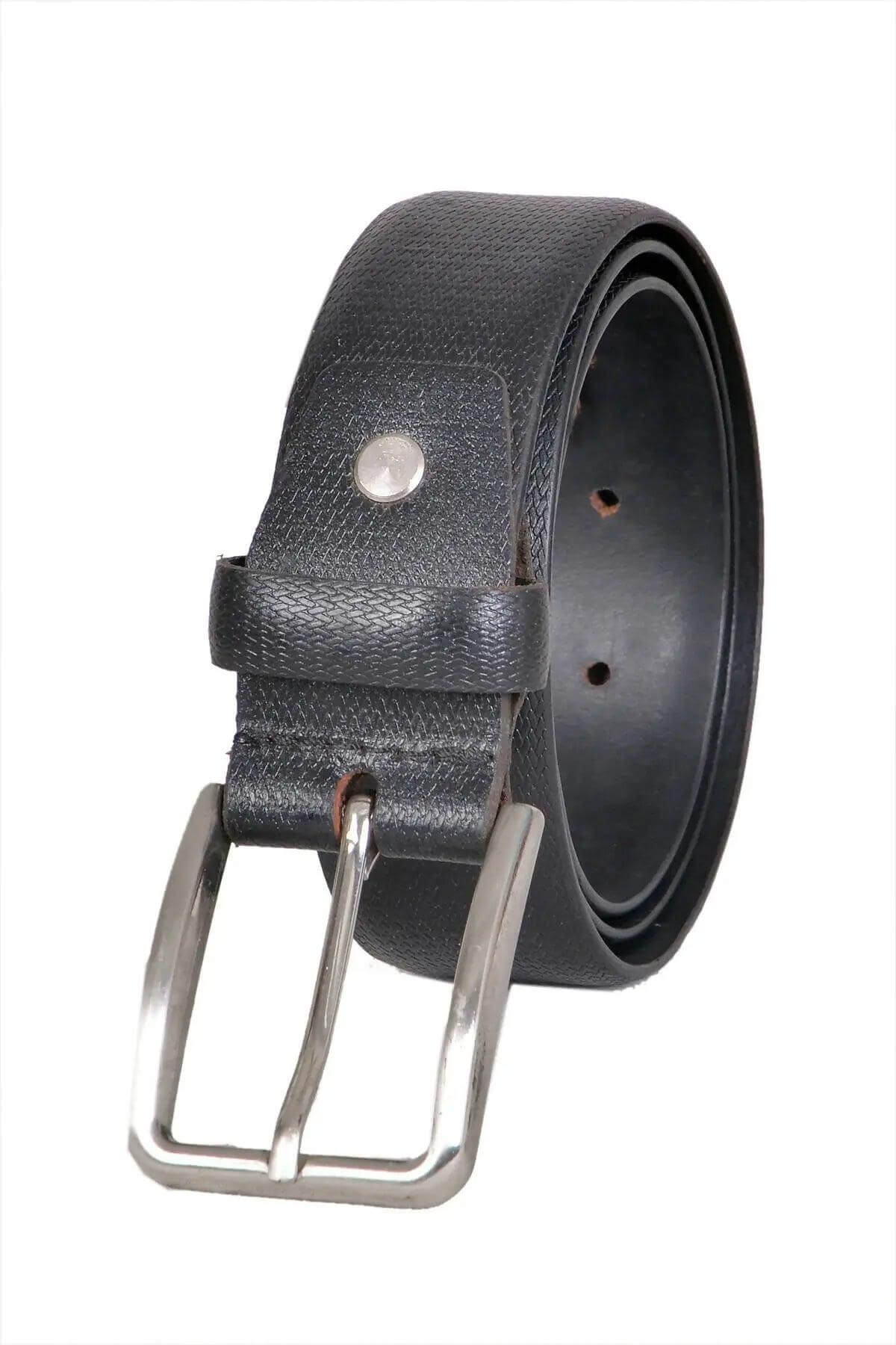 TLP Men's GENUINE Leather Formal Belts(Colour-Black)(BELT-10003) TLP International