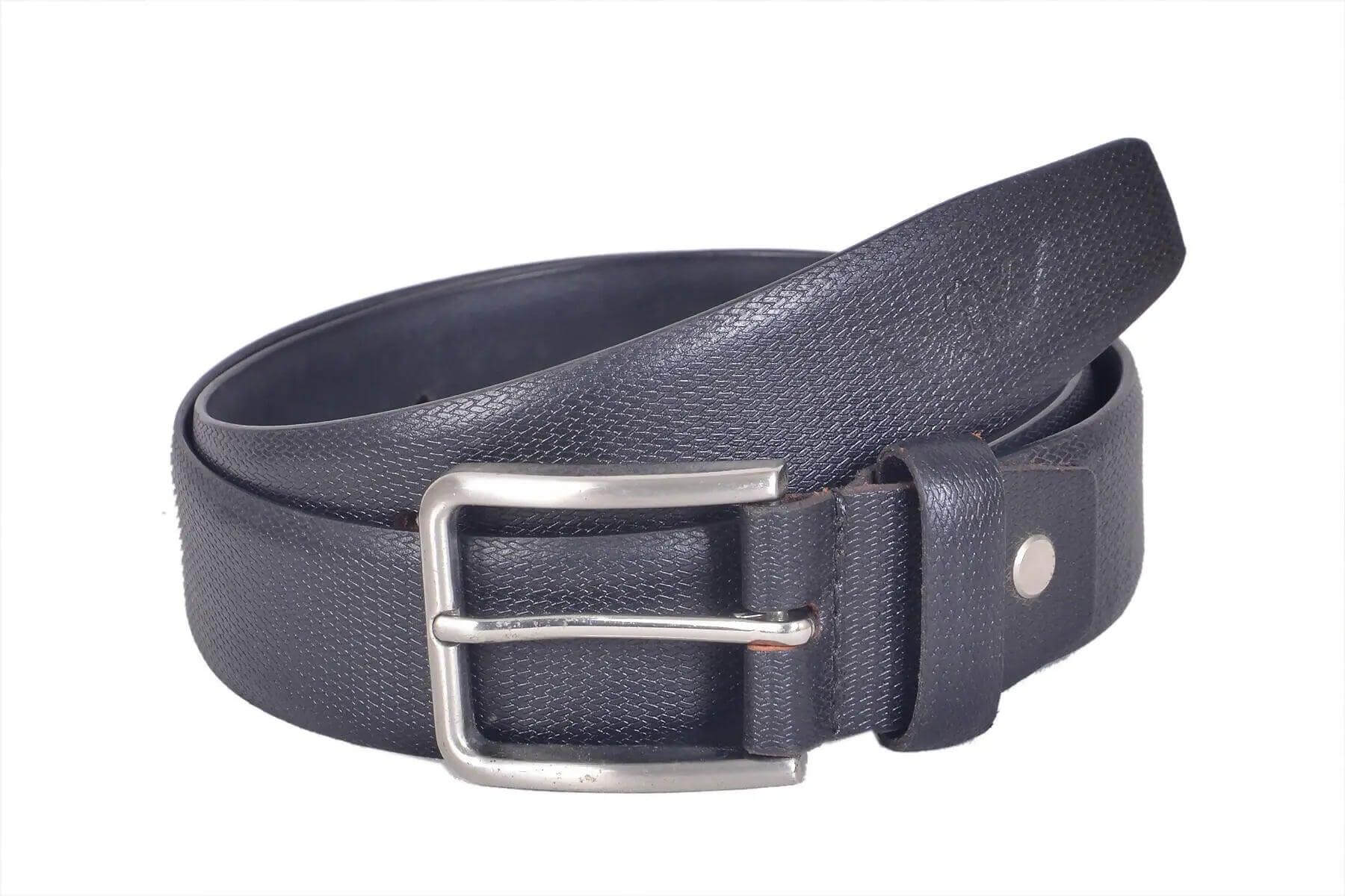 TLP Men's GENUINE Leather Formal Belts(Colour-Black)(BELT-10003) TLP International