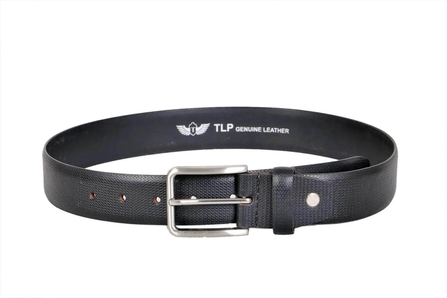 TLP Men's GENUINE Leather Formal Belts(Colour-Black)(BELT-10003) TLP International
