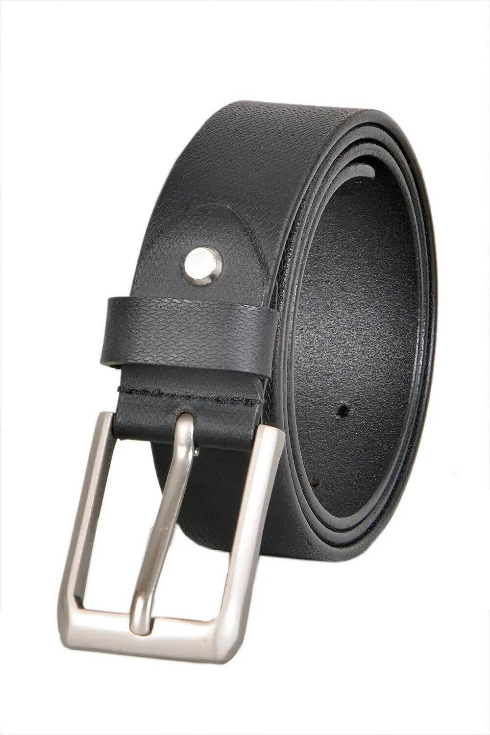 TLP Men's GENUINE Leather Formal Belts(Colour-Black)(BELT-10006) TLP International