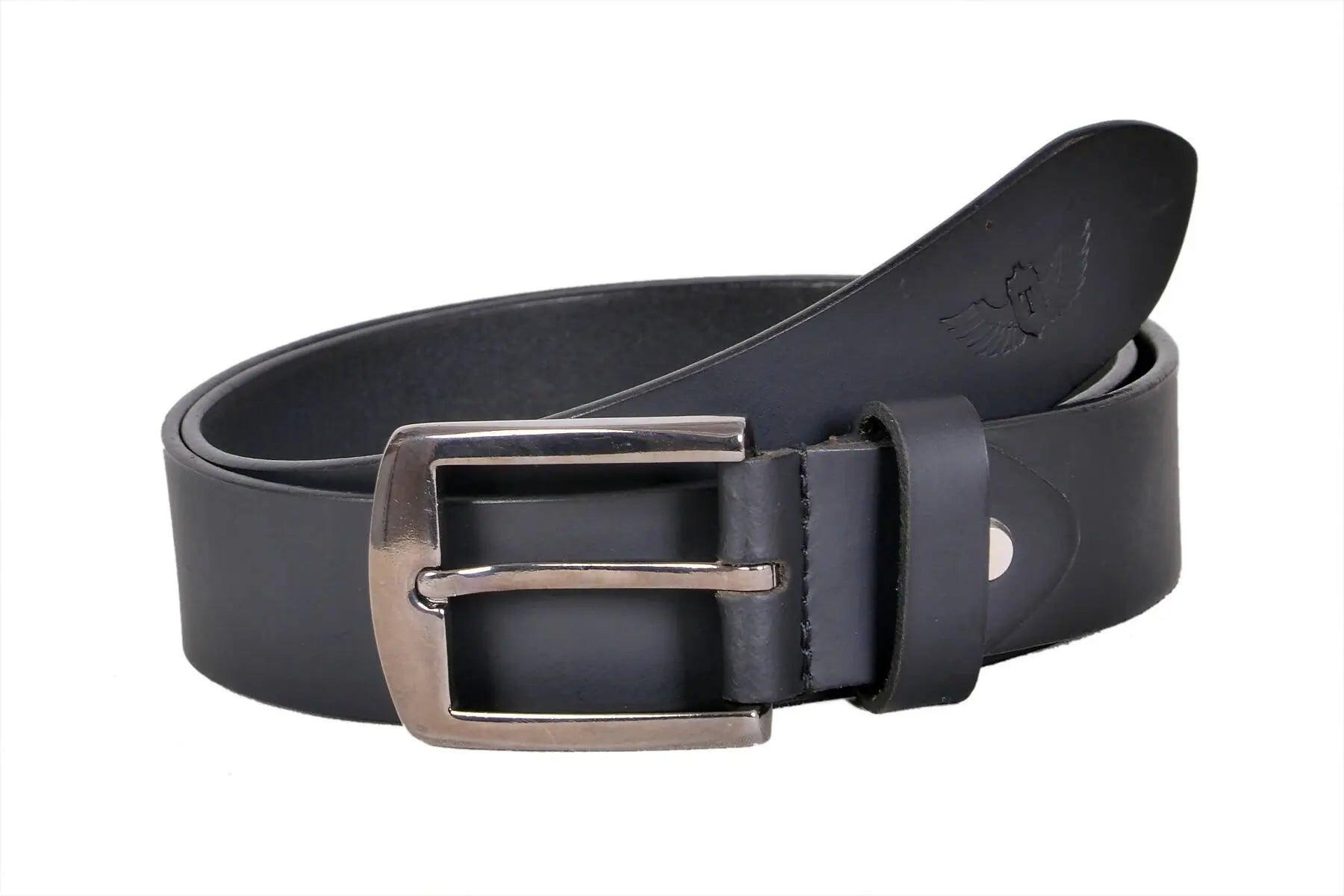 TLP Men's GENUINE Leather Formal Belts(Colour-Black)(BELT-10016) TLP International