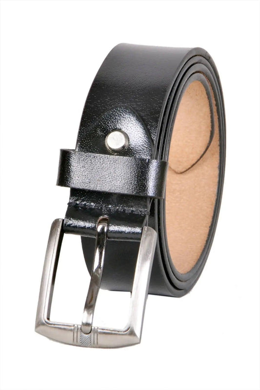 TLP Men's GENUINE Leather Formal Belts(Colour-Black)(BELT-10020) TLP International