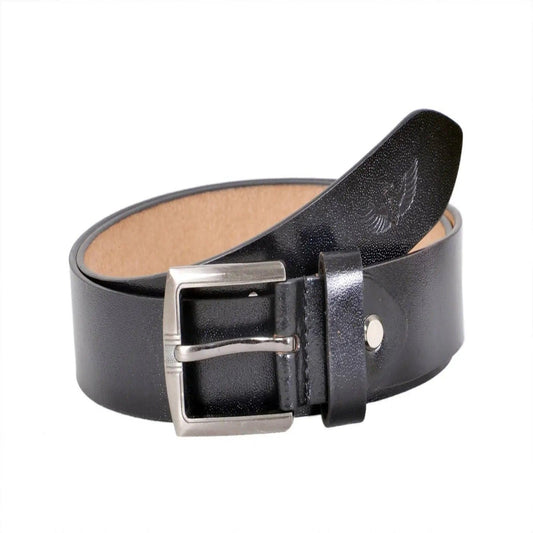 TLP Men's GENUINE Leather Formal Belts(Colour-Black)(BELT-10020) TLP International