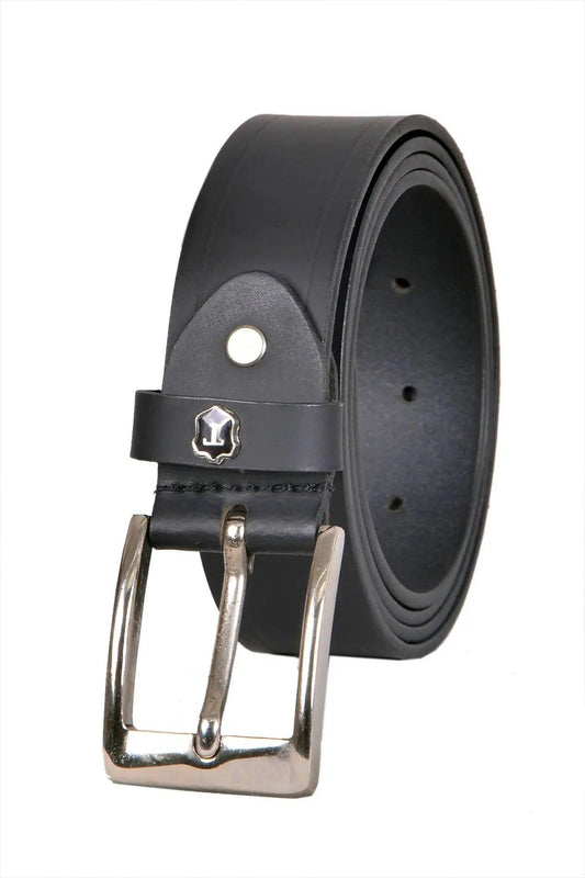 TLP Men's GENUINE Leather Formal Belts (Colour-Black)(BELT-10022) TLP International