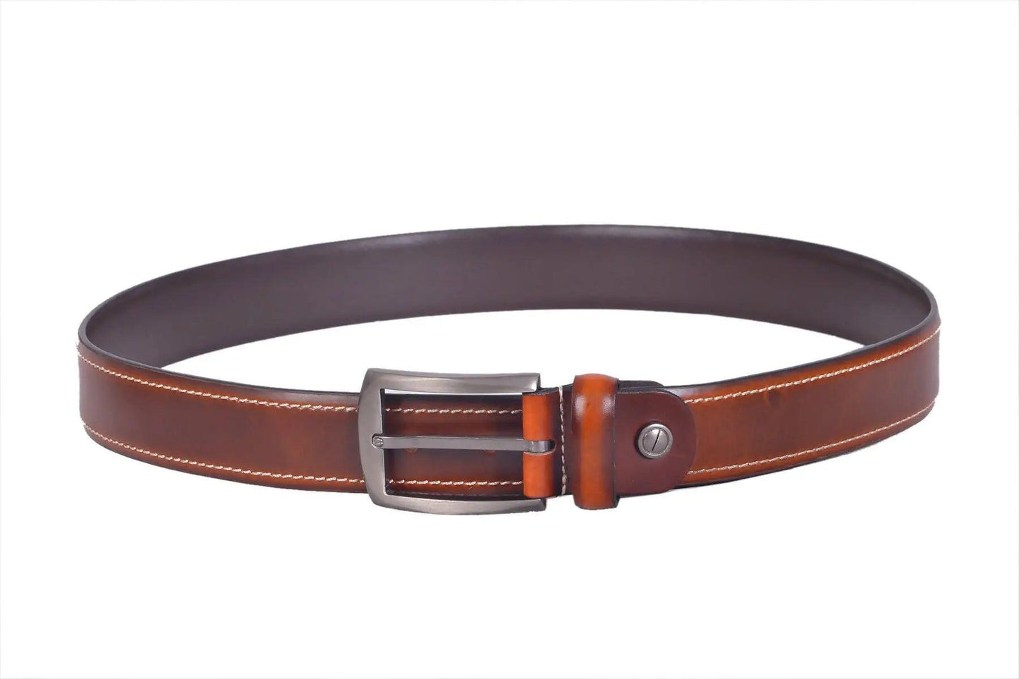 TLP Men's GENUINE Leather Formal Belts(Colour-Brown -)(BELT-10007) TLP International