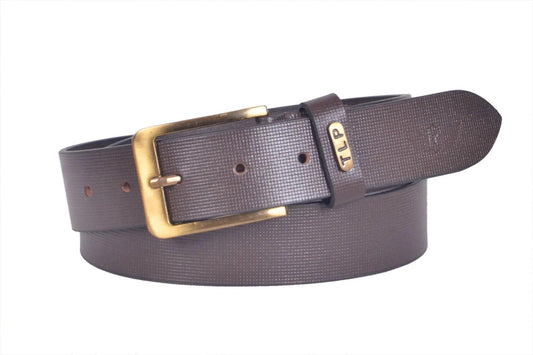 TLP Men's GENUINE Leather Formal Belts(Colour-Brown)(BELT-10008) TLP International