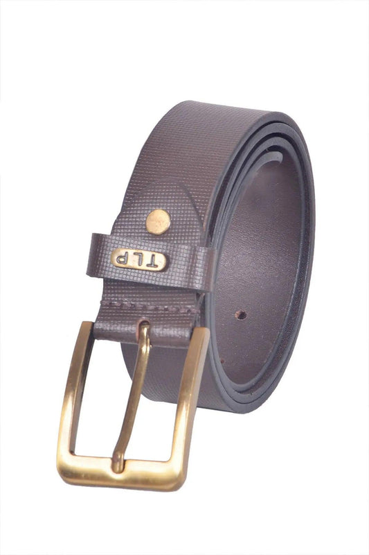 TLP Men's GENUINE Leather Formal Belts(Colour-Brown)(BELT-10008) TLP International