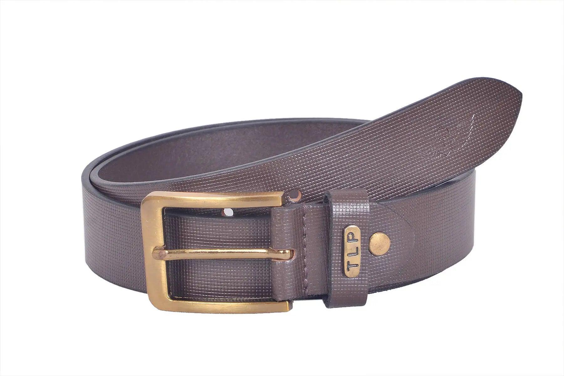 TLP Men's GENUINE Leather Formal Belts(Colour-Brown)(BELT-10008) TLP International