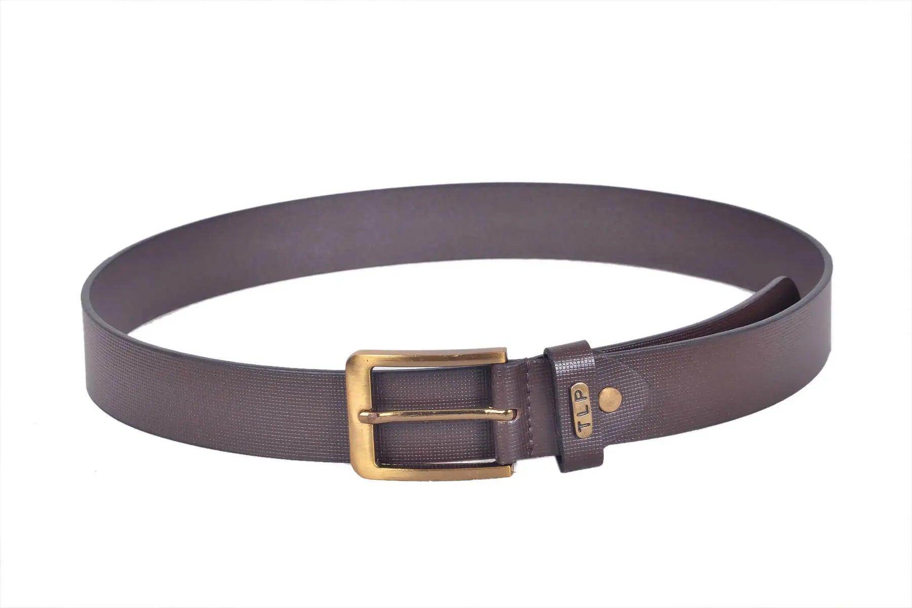 TLP Men's GENUINE Leather Formal Belts(Colour-Brown)(BELT-10008) TLP International