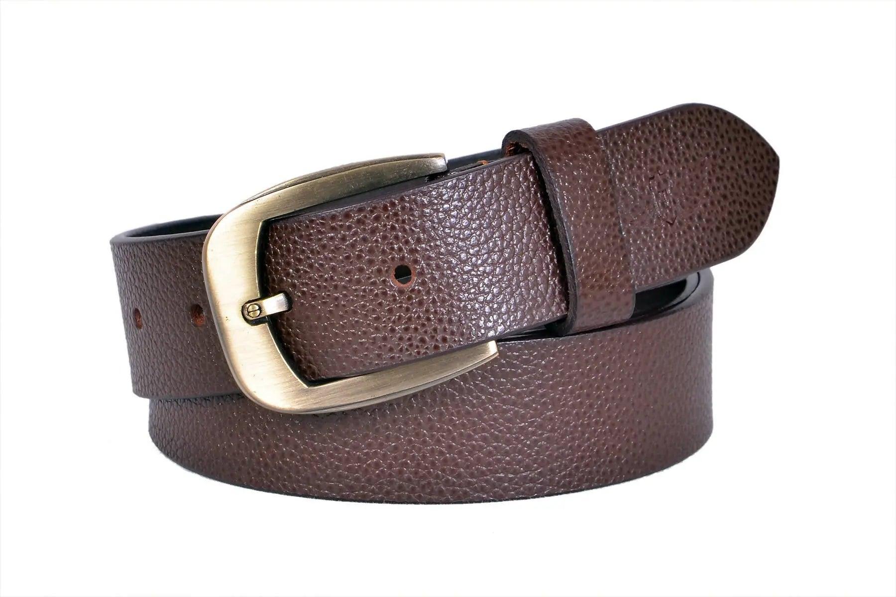 TLP Men's GENUINE Leather Formal Belts(Colour-Brown)(BELT-10011) TLP International