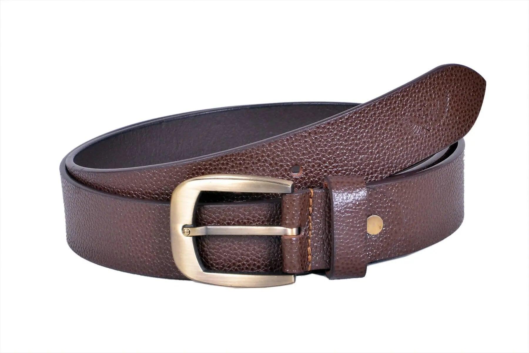 TLP Men's GENUINE Leather Formal Belts(Colour-Brown)(BELT-10011) TLP International