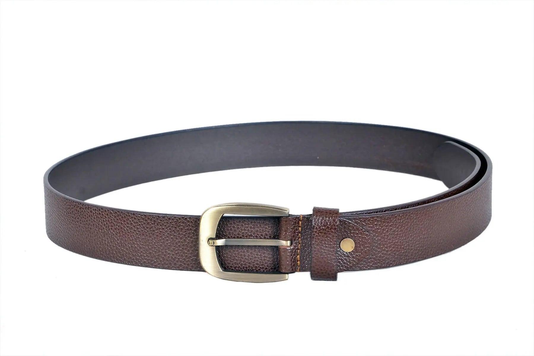 TLP Men's GENUINE Leather Formal Belts(Colour-Brown)(BELT-10011) TLP International