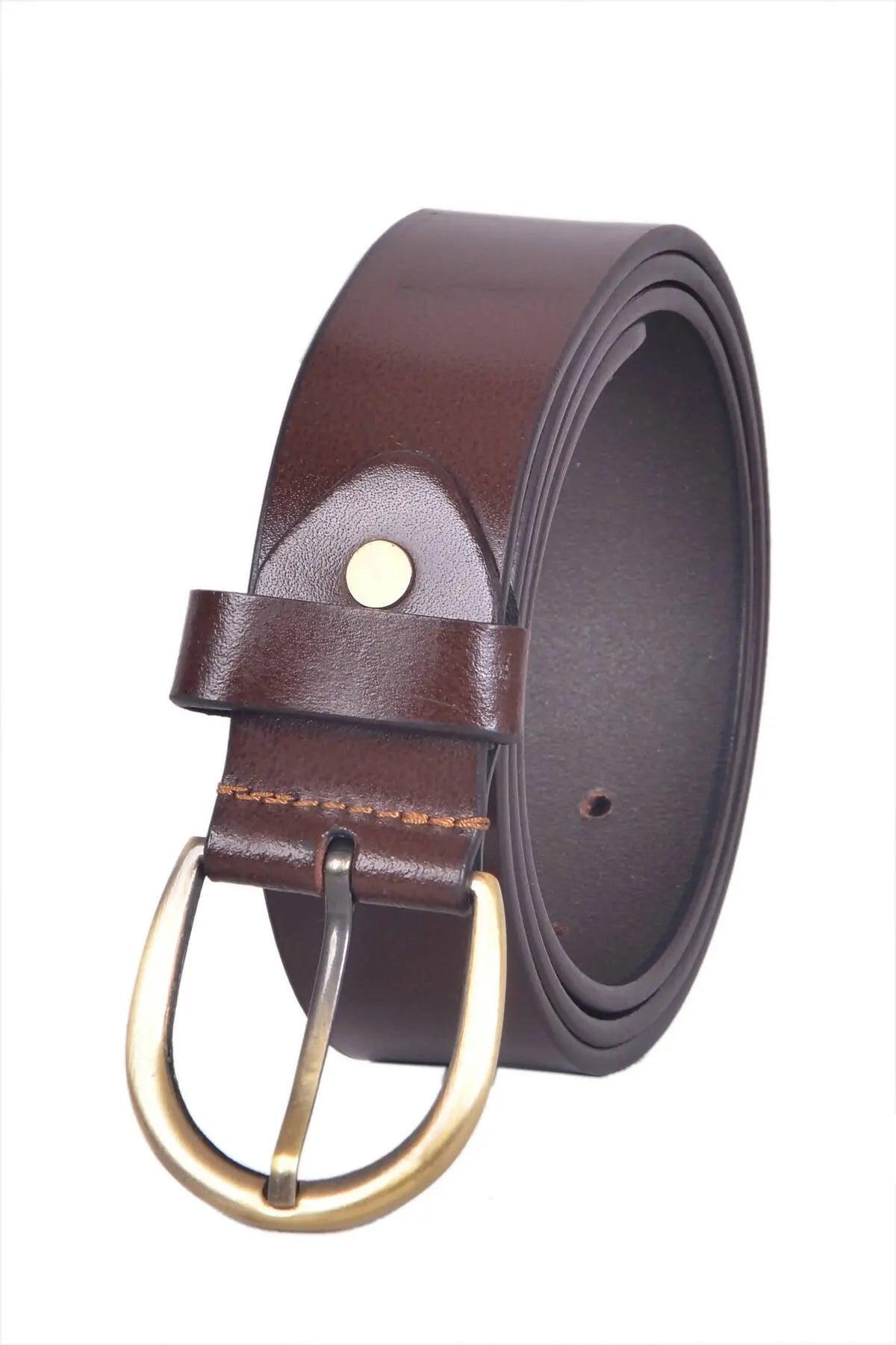 TLP Men's GENUINE Leather Formal Belts(Colour-Brown)(BELT-10012) TLP International