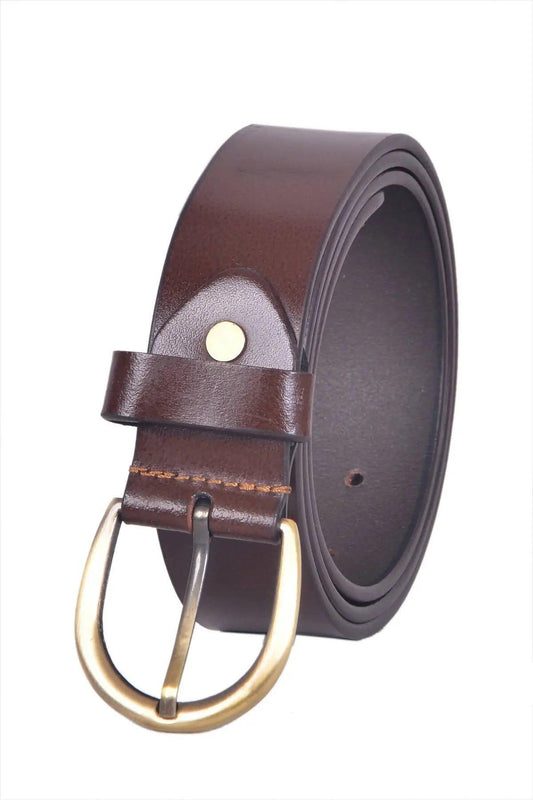 TLP Men's GENUINE Leather Formal Belts(Colour-Brown)(BELT-10012) TLP International