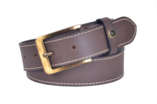 TLP Men's GENUINE Leather Formal Belts(Colour- Brown)(BELT-10014) TLP International