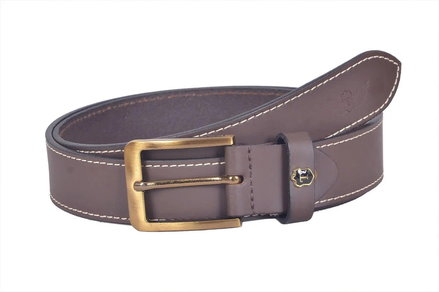 TLP Men's GENUINE Leather Formal Belts(Colour- Brown)(BELT-10014) TLP International