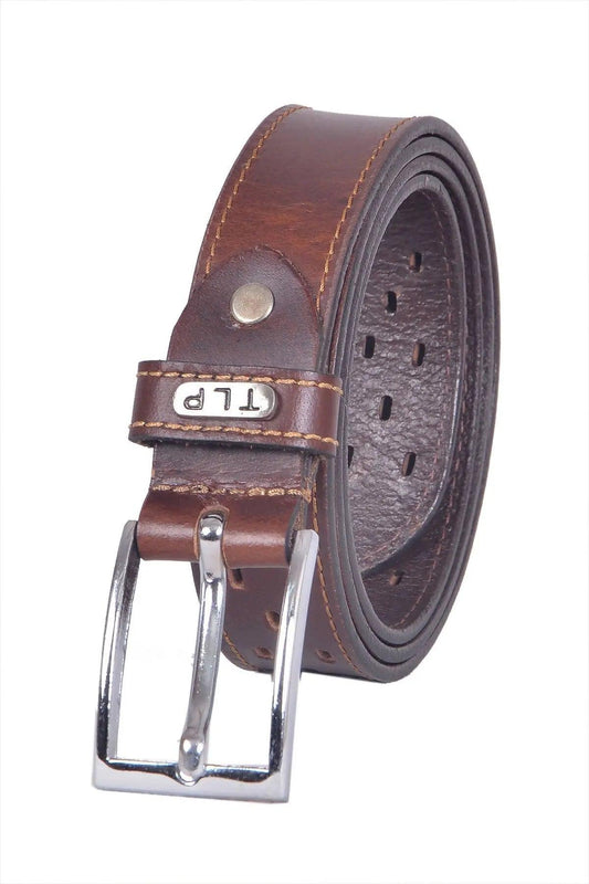 TLP Men's GENUINE Leather Formal Belts(Colour-Brown)(BELT-10018) TLP International
