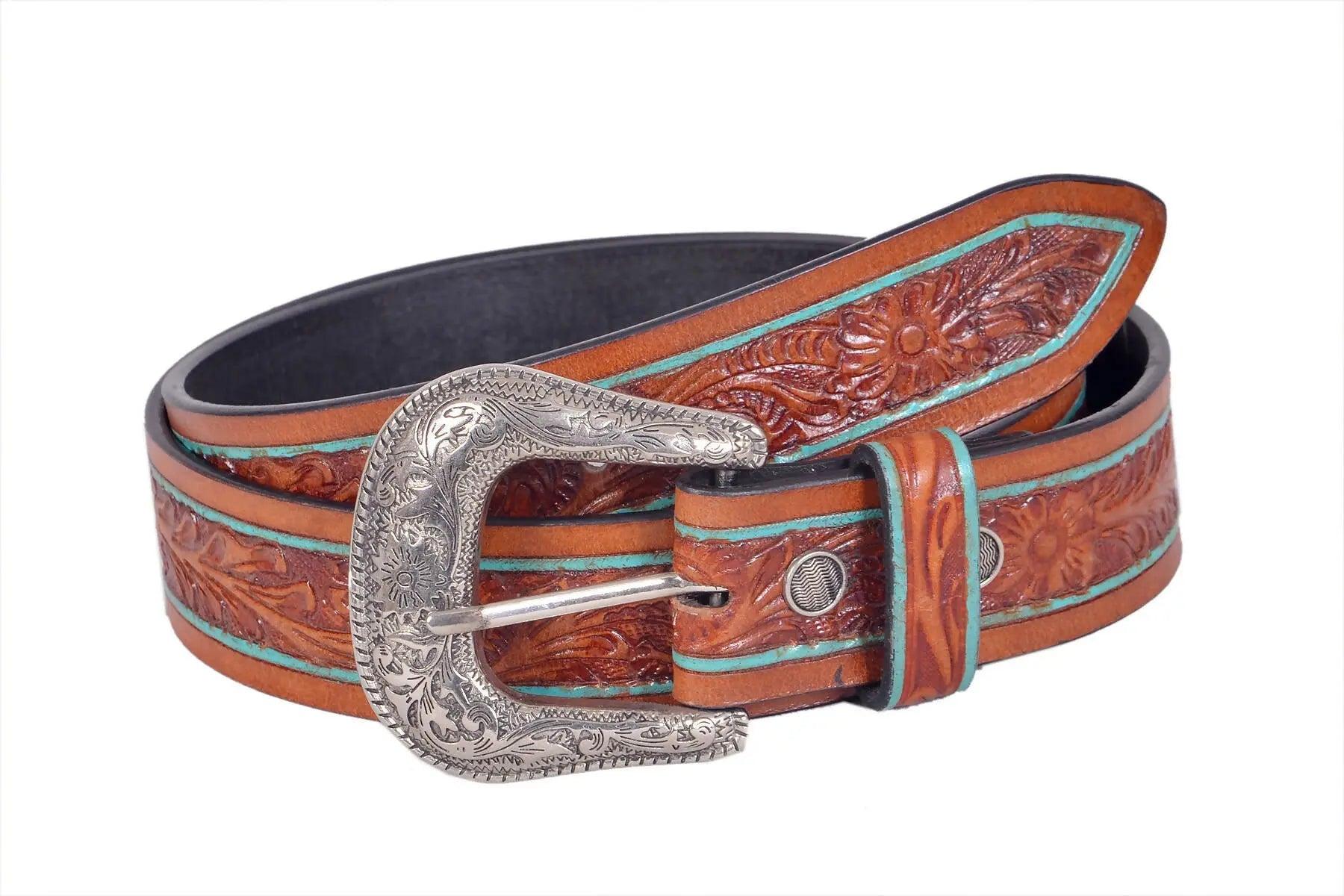 TLP Men's GENUINE Leather Formal Belts(Colour-Brown)(BELT-10028) TLP International