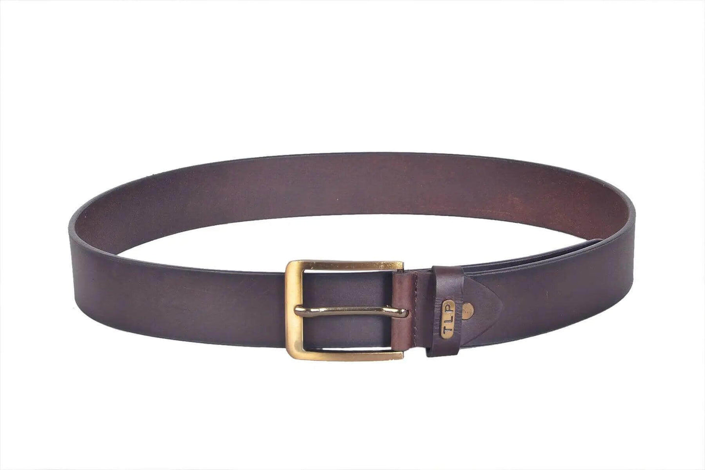 TLP Men's GENUINE Leather Formal Belts(Colour-Chocolate)(BELT-10004) TLP International