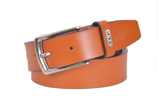 TLP Men's GENUINE Leather Formal Belts(Colour-Tan)(BELT-10013) TLP International