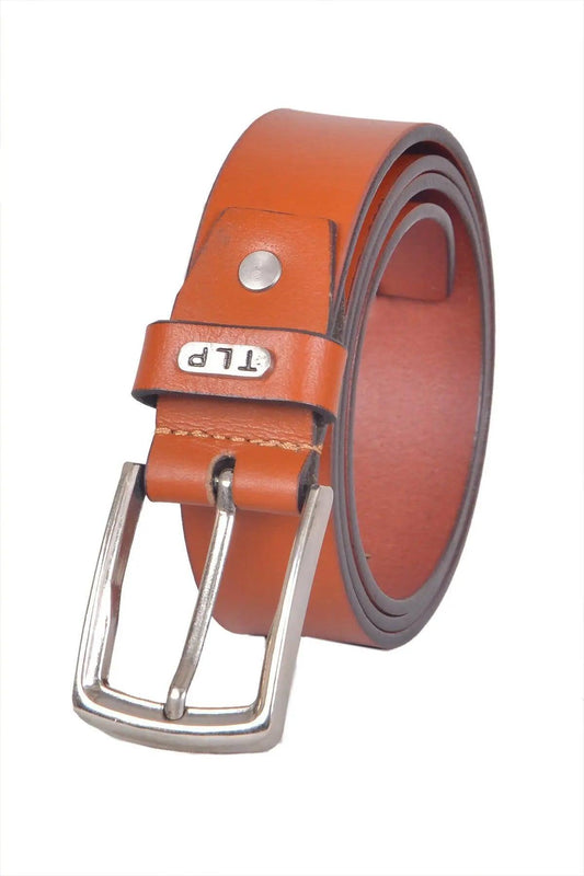 TLP Men's GENUINE Leather Formal Belts(Colour-Tan)(BELT-10013) TLP International