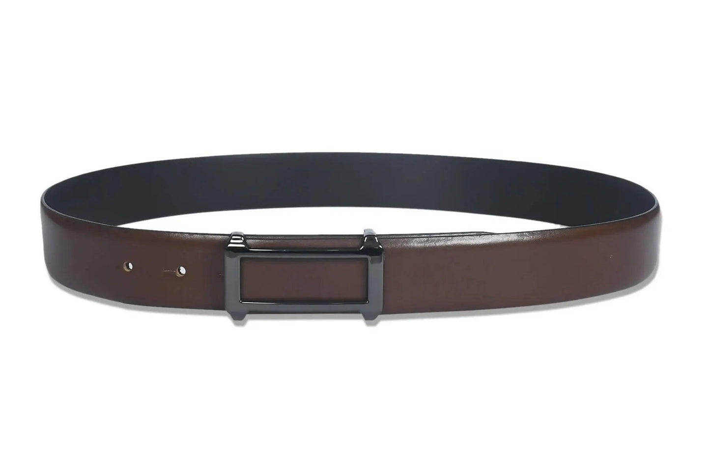 Top-notch Men's Italian Genuine Leather Reversible Belt For Men -Color (Black and Brown)SKU (TP0033) Haq Fashion