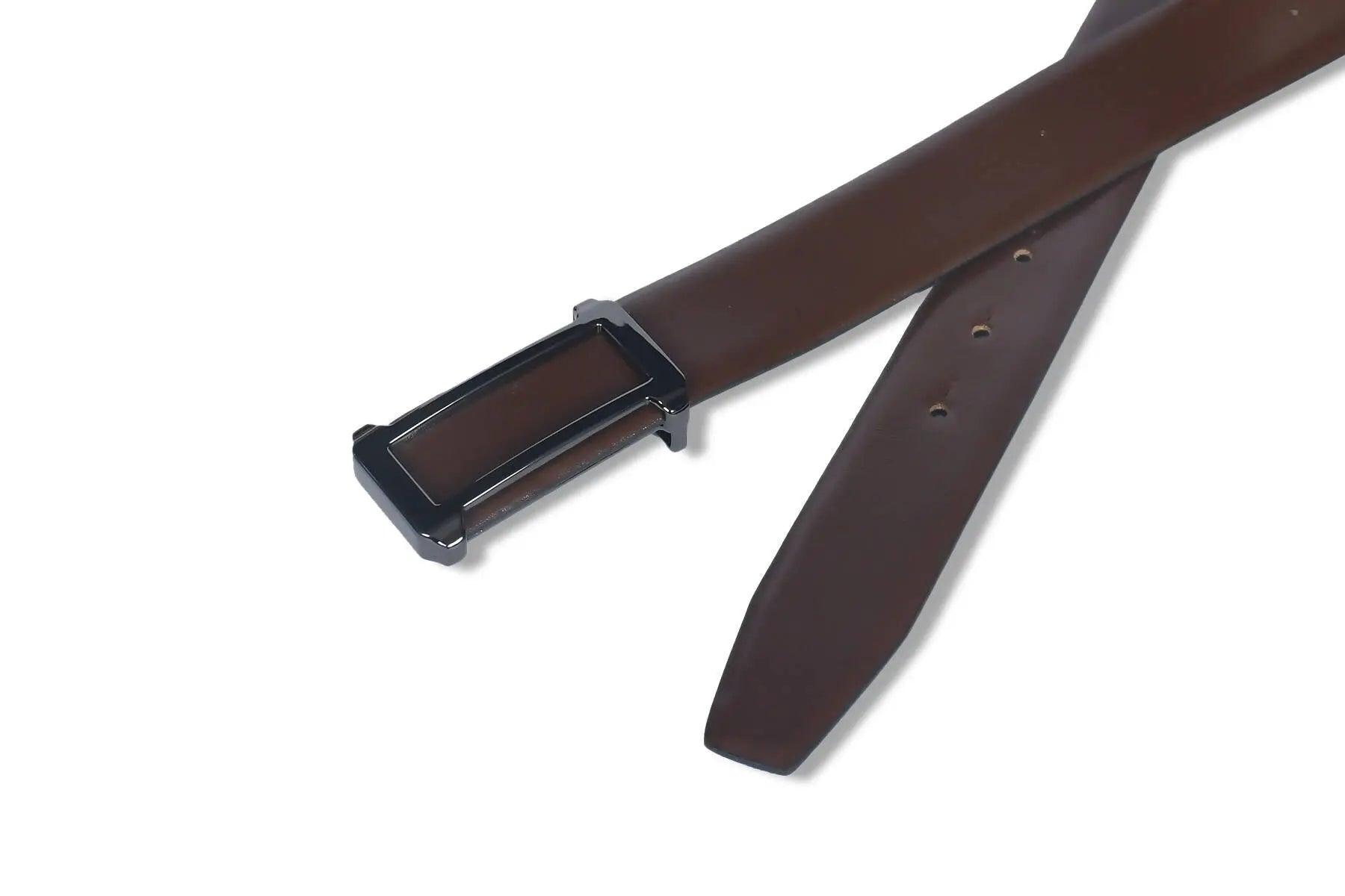 Top-notch Men's Italian Genuine Leather Reversible Belt For Men -Color (Black and Brown)SKU (TP0033) Haq Fashion