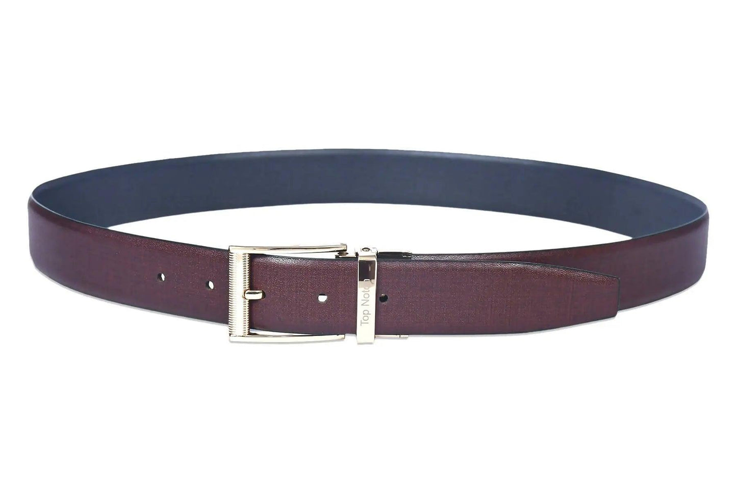 Top Notch Men's Reversible Italian Leather belt for men 1.25 inch (35mm) Waist Strap Black/ Brown Belt (TP0020) Haq Fashion