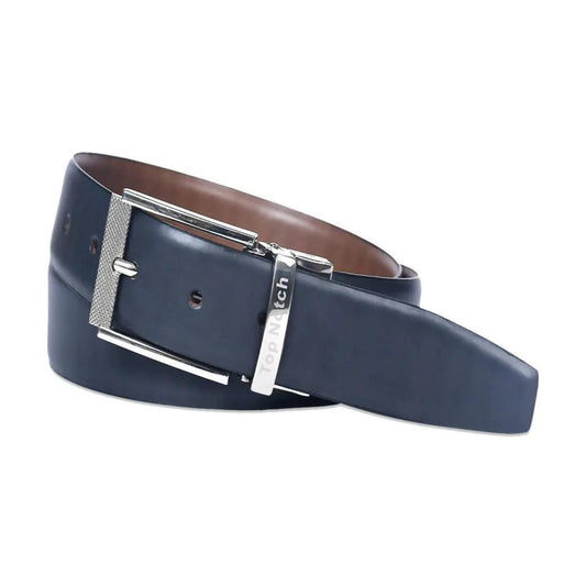 Top Notch Men's Reversible Italian Leather belt for men 1.25 inch (35mm) Waist Strap Black/Brown Belt (TP0018) Haq Fashion