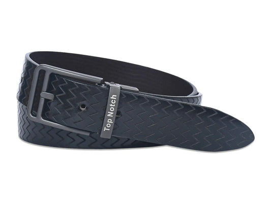 Top Notch Men's Reversible Italian Leather belt for men 1.25 inch (35mm) Waist Strap Black/Dark Brown Belt (TP0026) Haq Fashion