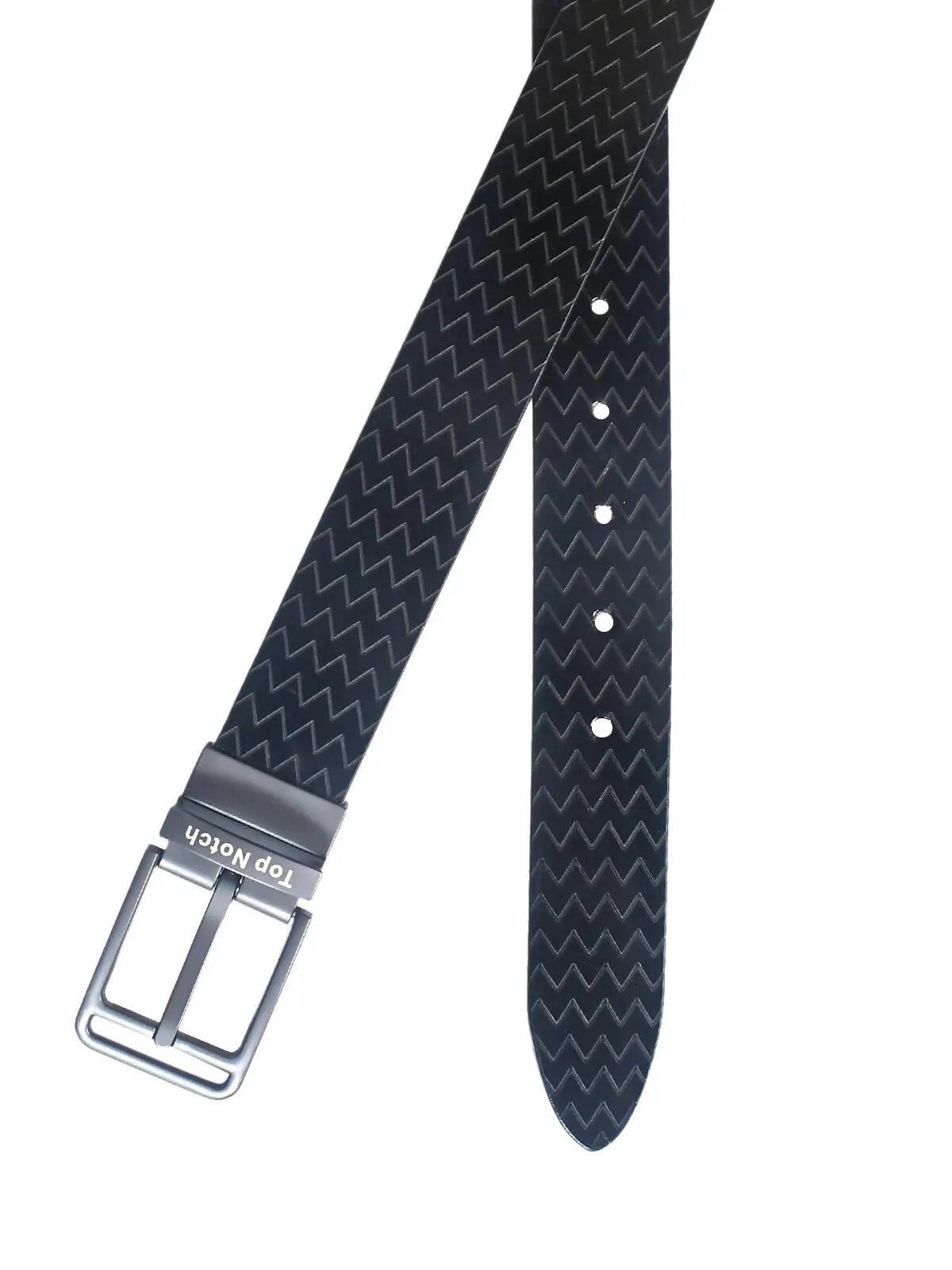 Top Notch Men's Reversible Italian Leather belt for men 1.25 inch (35mm) Waist Strap Black/Dark Brown Belt (TP0026) Haq Fashion