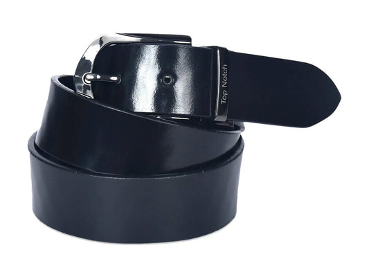 Top Notch Men's Reversible Italian Leather belt for men 1.25 inch (35mm) Waist Strap Black/Dark Brown Belt (TP0029) Haq Fashion