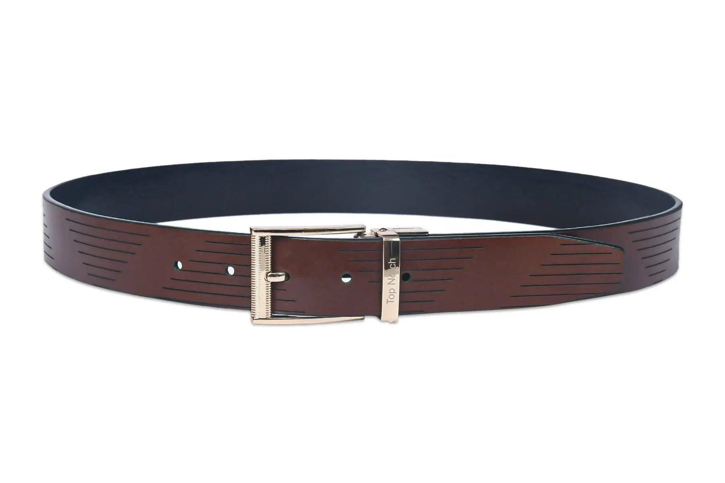 Top Notch Men's Reversible Italian Leather belt for men 1.25 inch (35mm) Waist Strap Black/Tan Belt (TP0030) Haq Fashion