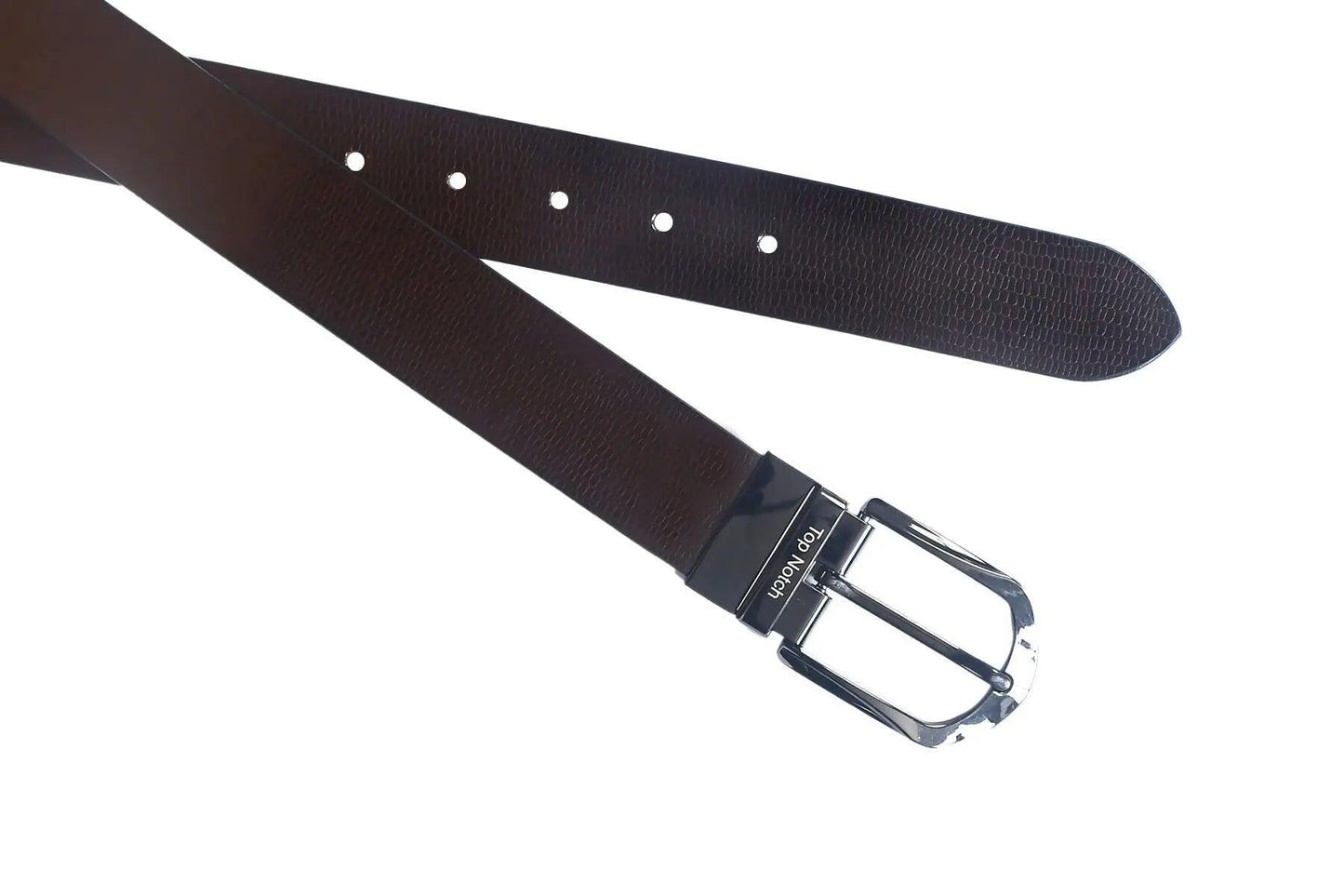 Top Notch Men's Reversible Italian Leather belt for men 1.25 inch (35mm) Waist Strap Brown/Tan Belt (TP0011) Haq Fashion