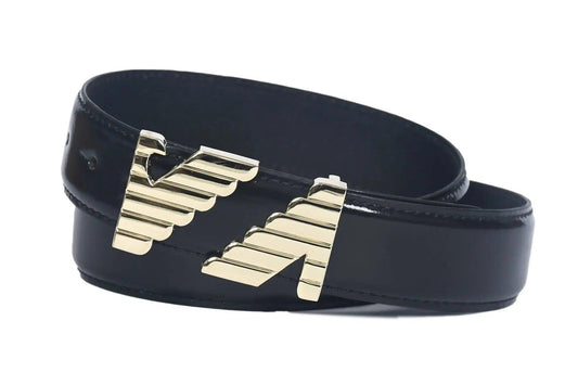 Top Notch Profile Genuine Leather Belt For Men - 1.25 inch Width, Color (Black) (TP0043) Haq Fashion