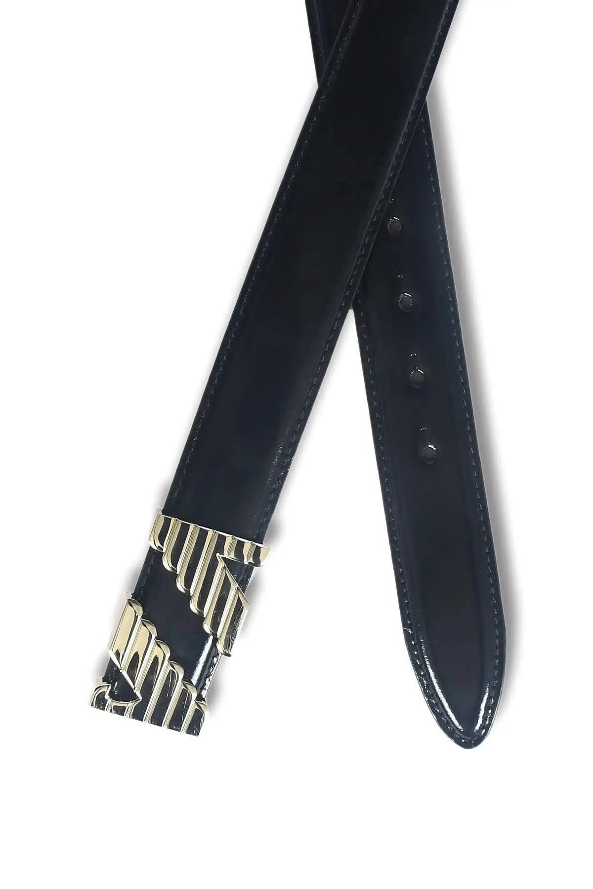 Top Notch Profile Genuine Leather Belt For Men - 1.25 inch Width, Color (Black) (TP0043) Haq Fashion