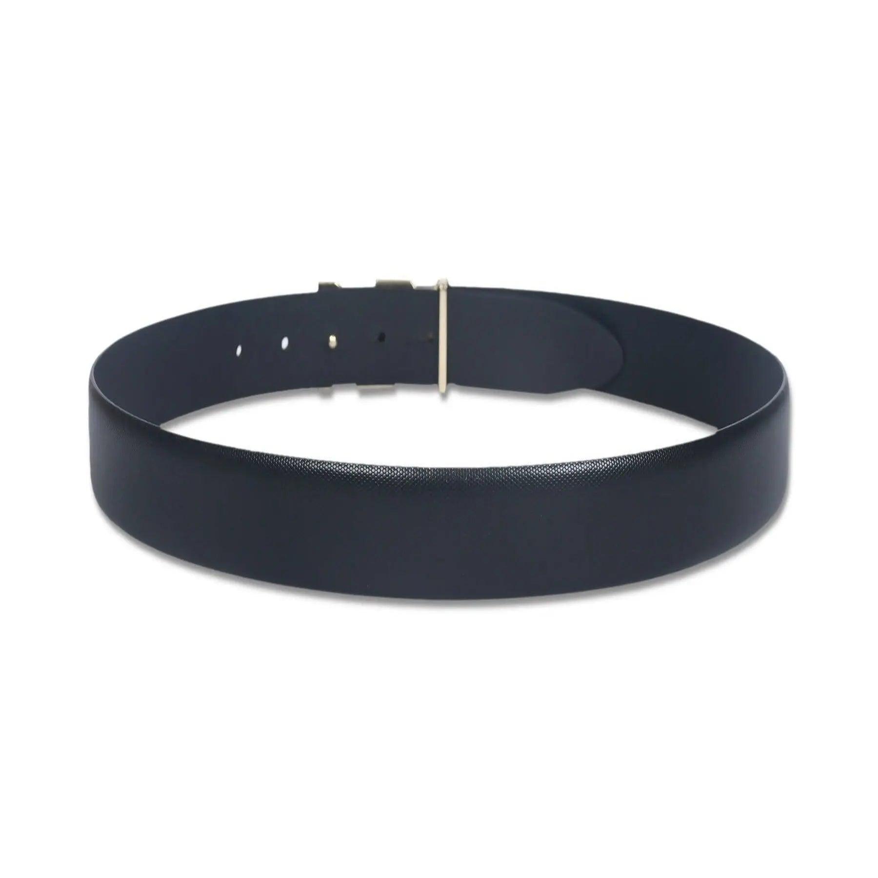 Top Notch Profile Genuine Leather Belt For Men - 1.25 inch Width, Color (Black) (TP0044) Haq Fashion
