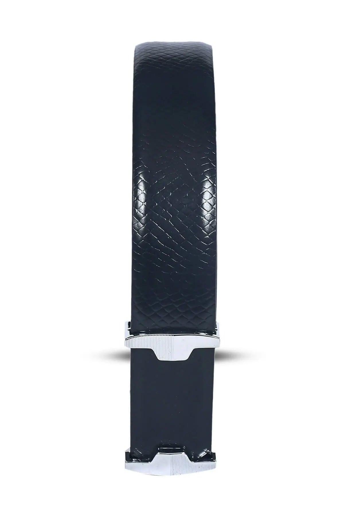 Top Notch Profile Genuine Leather Belt For Men - 1.25 inch Width, Color (Black) (TP0048) Haq Fashion