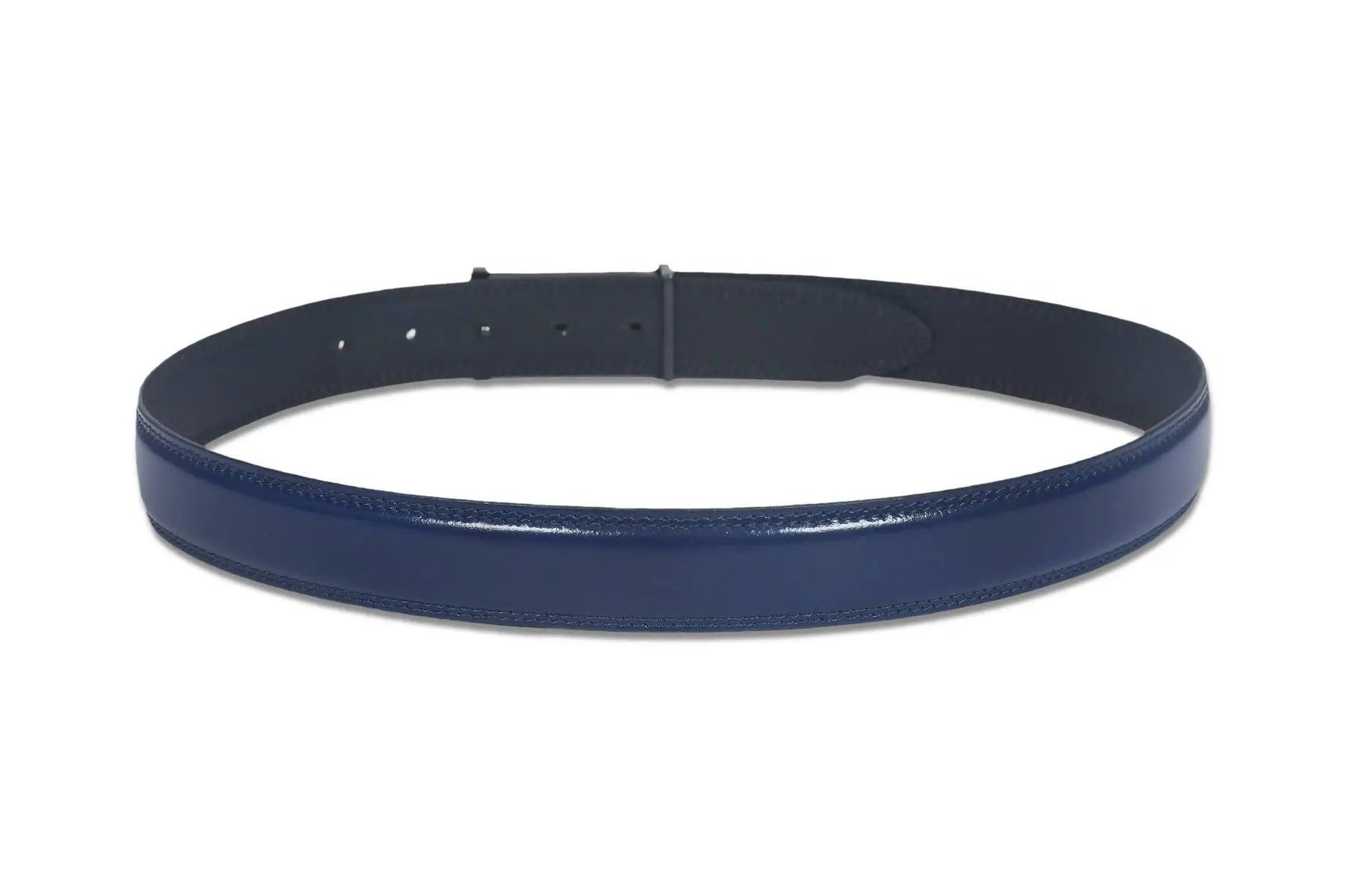 Top Notch Profile Genuine Leather Belt For Men - 1.25 inch Width, Color (Blue) (TP0056) Haq Fashion